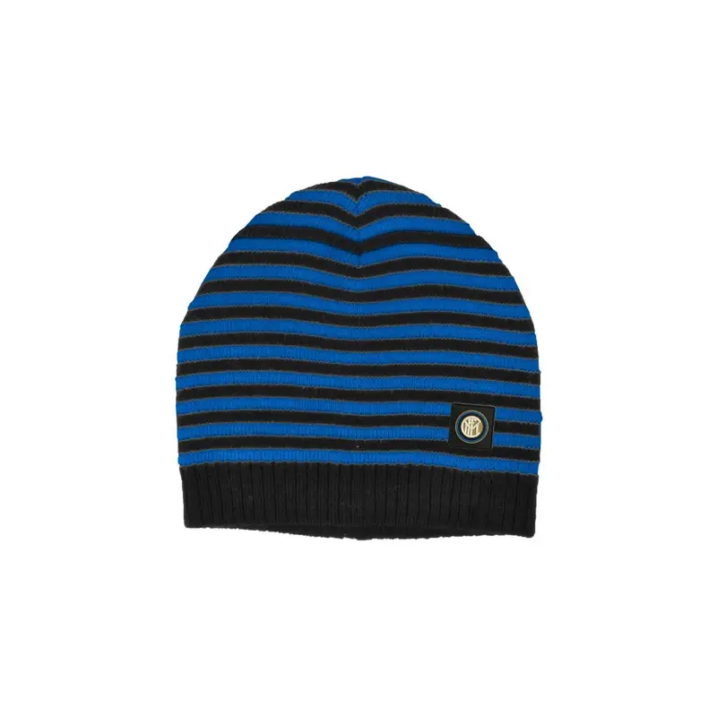 Berretto Calcio Baby Inter Righe Nero Azzurro 6-12M