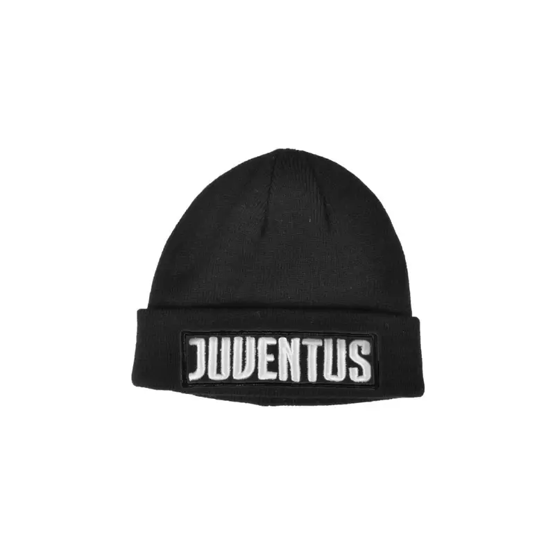 Berretto Calcio Juve Ricamo 3D Nero Bianco TU