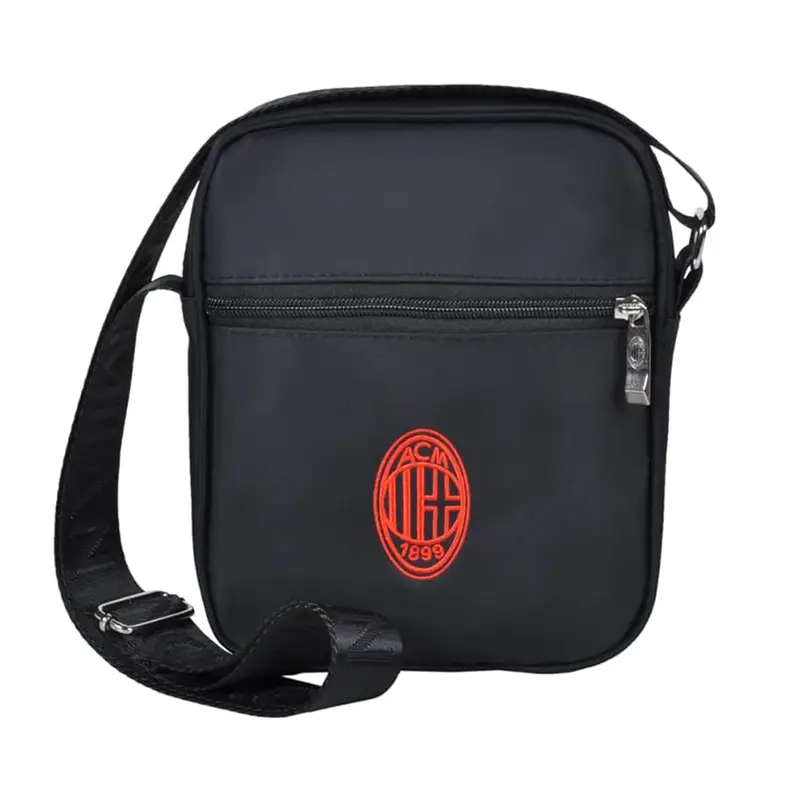 Borsello Milan Ricamo Nero Rosso Uomo TU