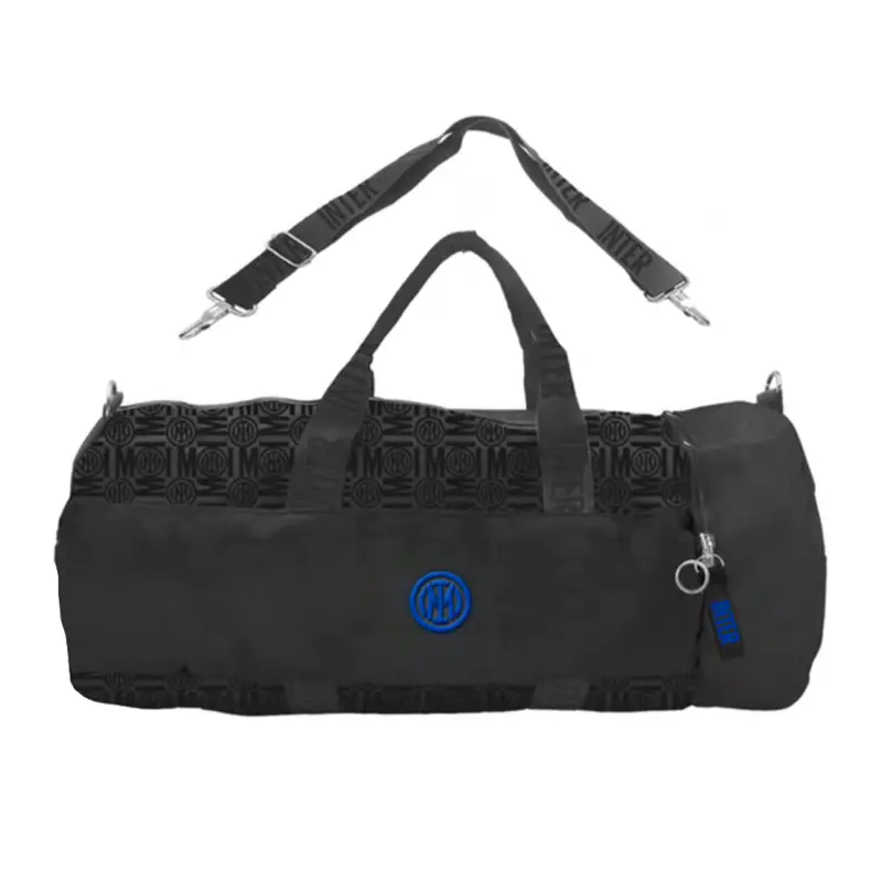 Borsone Calcio Inter Ricamo Nero Azzurro Uomo TU