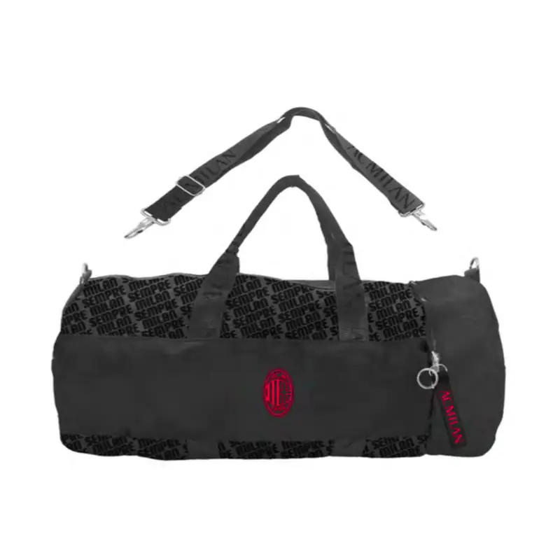 Borsone Calcio Milan Ricamo Nero Rosso Uomo TU