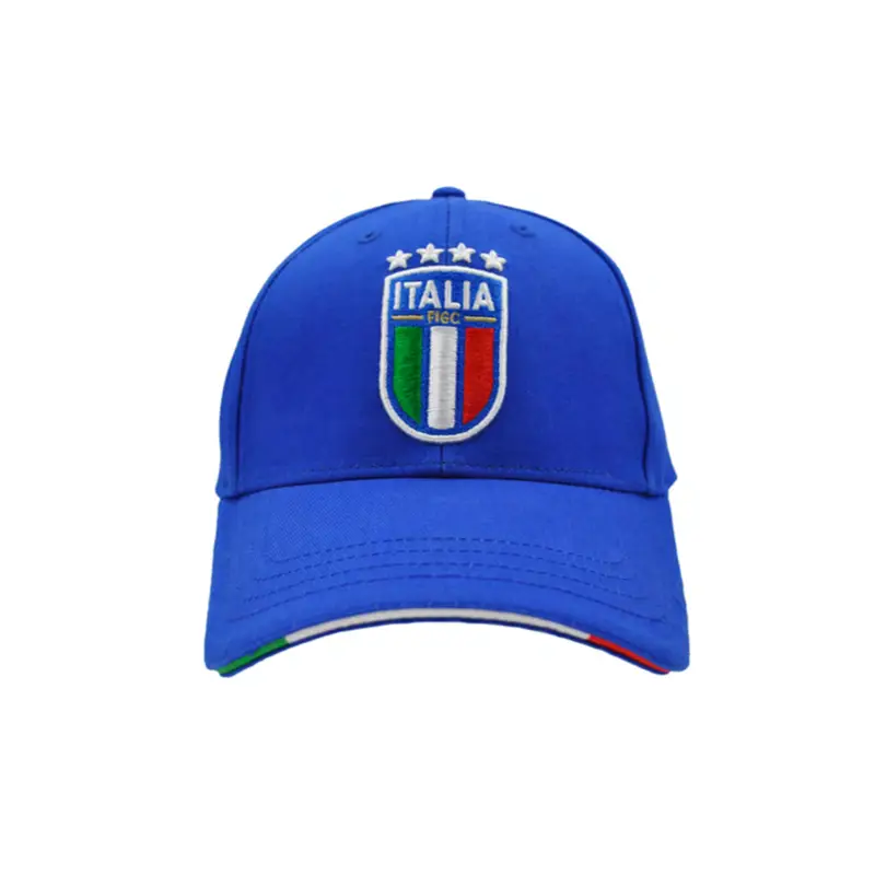 Cappellino Italia Ricamo Azzurro Bianco Uomo TU