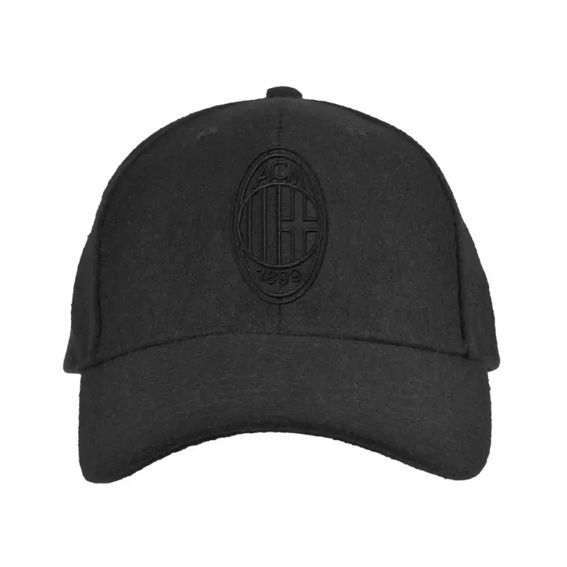 Cappello Milan Feltro Ricamo 3D Nero Nero Uomo TU