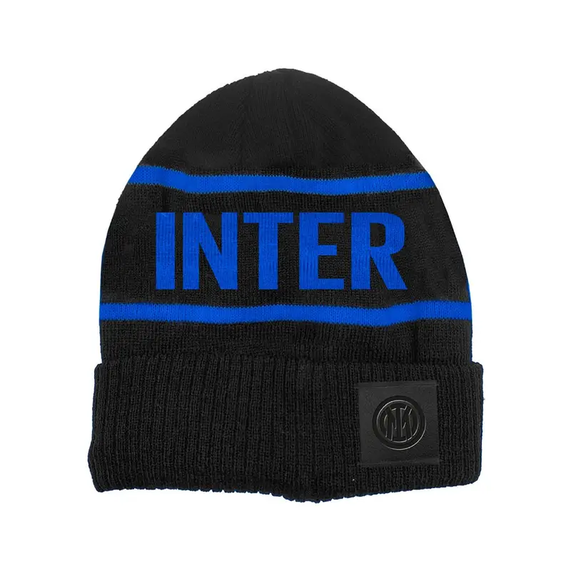 Cuffia Inter Skipper Jacquard Nero Azzurro TU