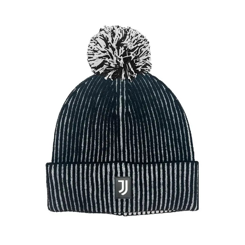 Cuffia Juve Ponpon Biocolore Nero Bianco TU
