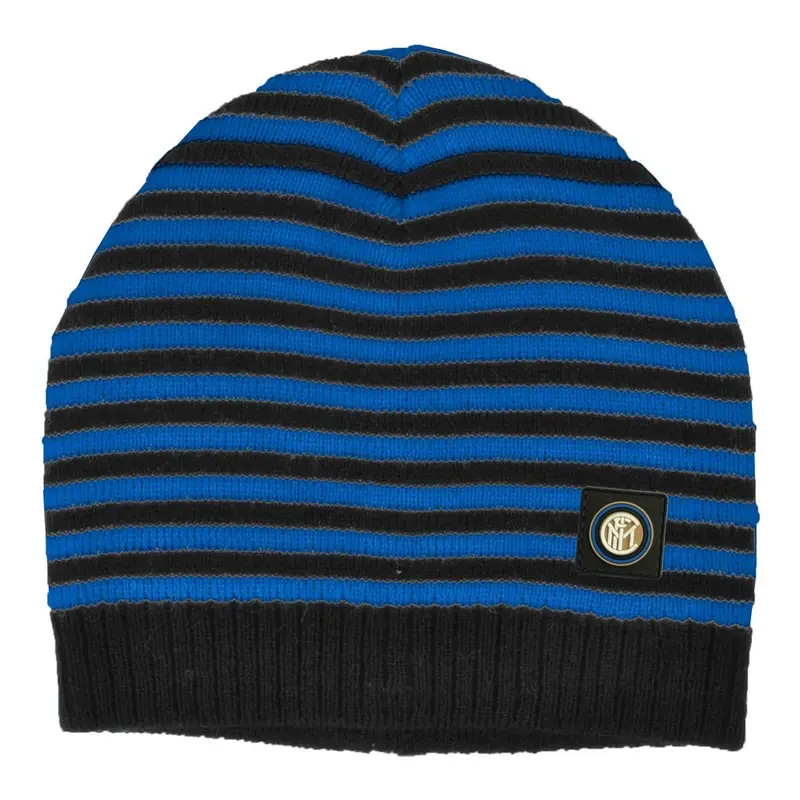 Cuffia Kids Inter Righe Nero Azzurro Bambino 5-8A