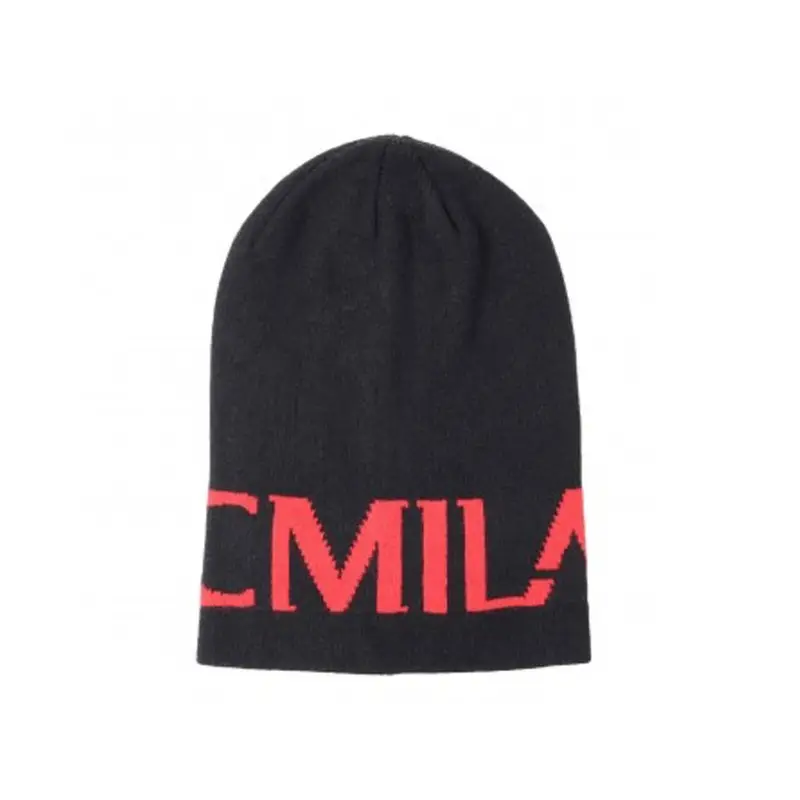 Cuffia Milan Jacquard Nero/Rosso Uomo TU