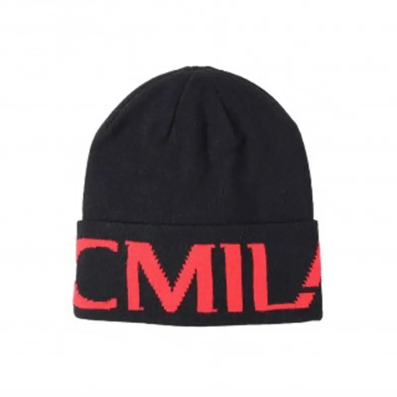 Cuffia Milan Skipper Jacquard Nero/Rosso Uomo TU