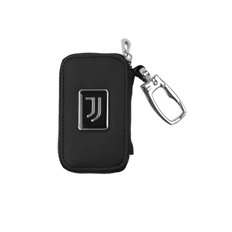 Portachiavi Calcio Juve Pelle Zip Nero Uomo TU