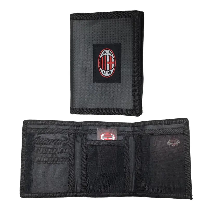 Portafoglio Milan Carbon Nero Rosso Uomo TU