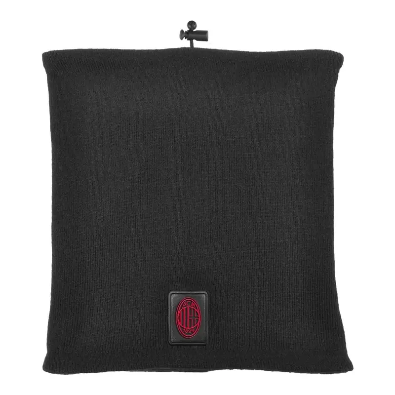 Scaldacollo Milan Lisco Patch Pelle Nero Rosso Uomo TU
