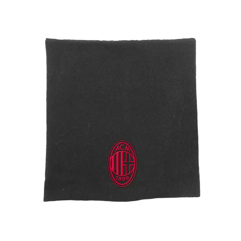 Scaldacollo Milan Ricamo Nero Rosso TU