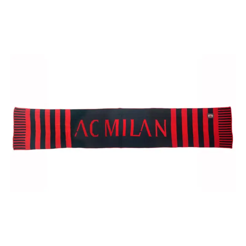 Sciarpa Calcio Milan Logo Nero Rosso Uomo TU
