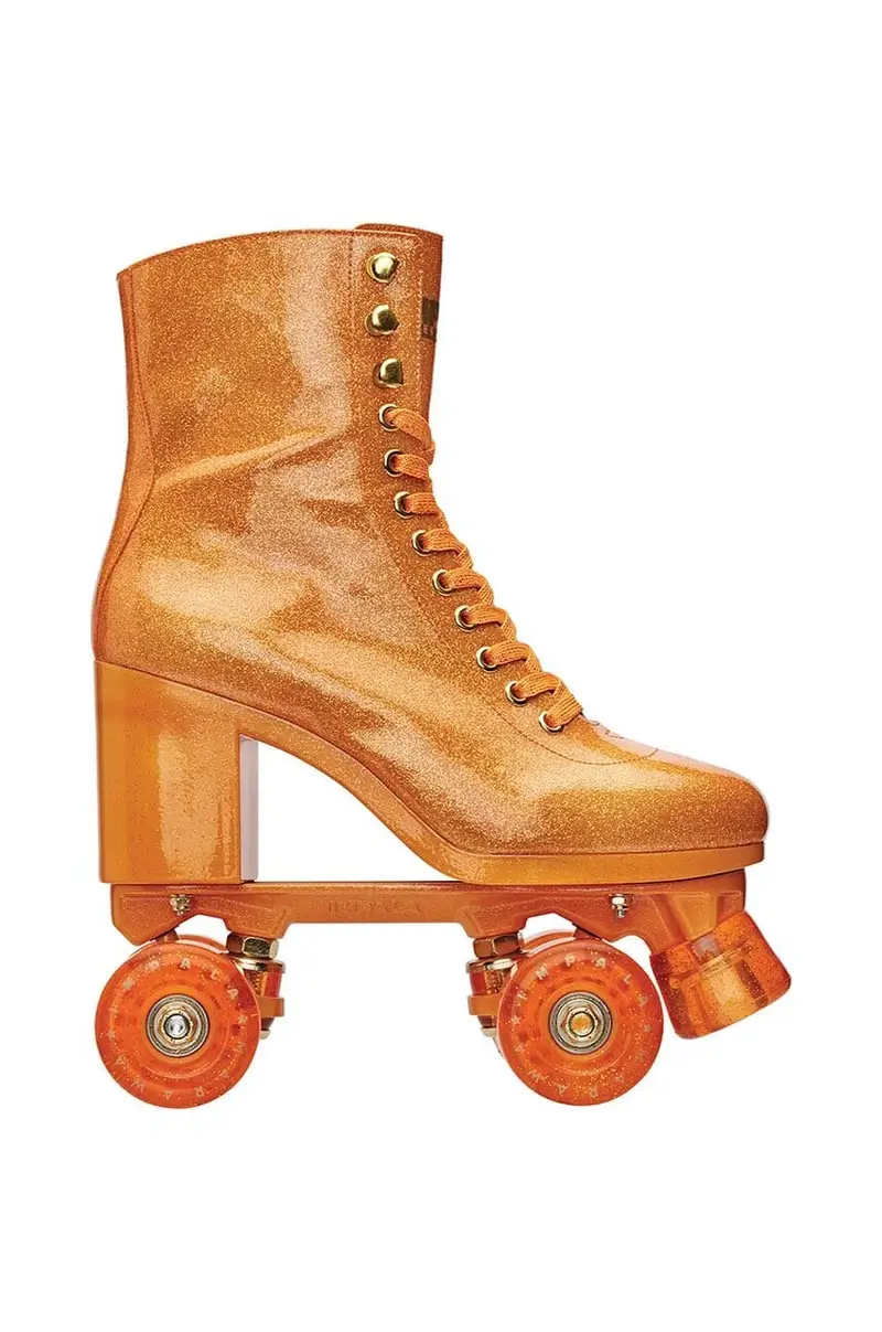 pattini a rotelle Sparkle Orange High Heel Rollerskates x Marawa Arancione