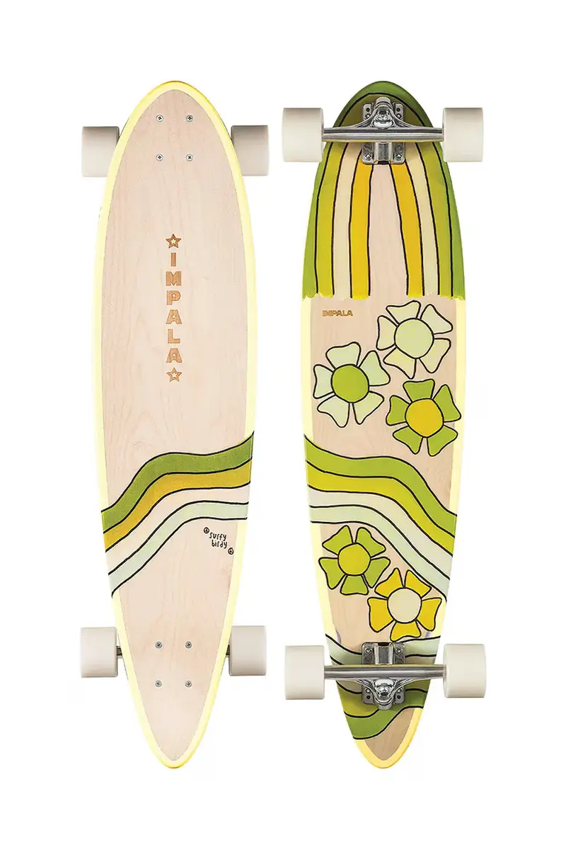sketebord Jupiter Longboard - Birdy Floral Multicolore