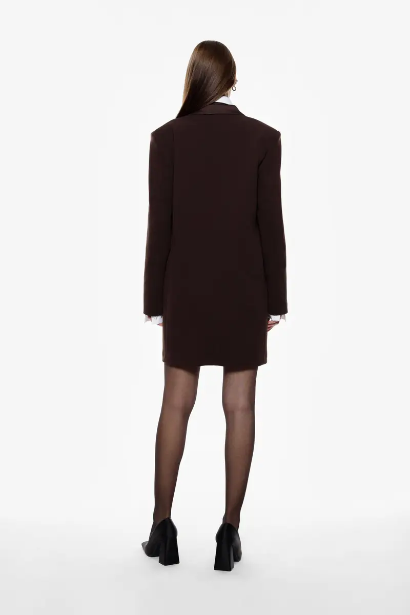 Abito corto doppiopetto con collo classico Moro miniatura 3