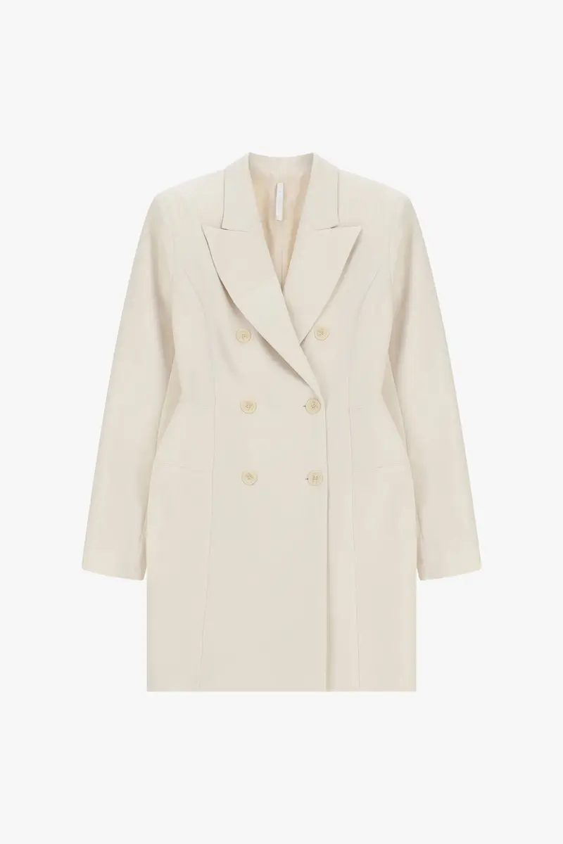 Abito corto doppiopetto con collo classico Zinco