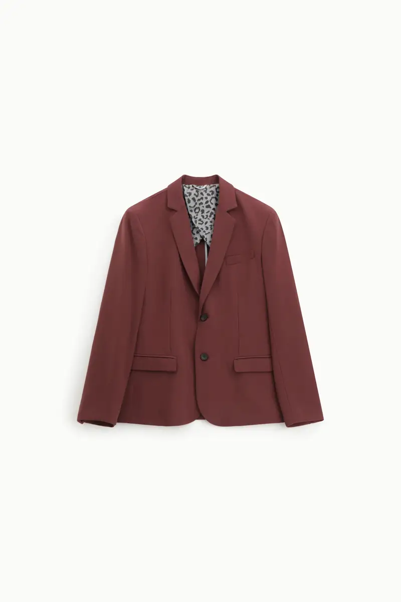 Blazer a bottoni singoli dal sapore classico Bordeaux