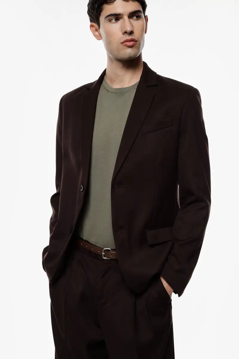 Blazer a bottoni singoli dal sapore classico Moro miniatura 2