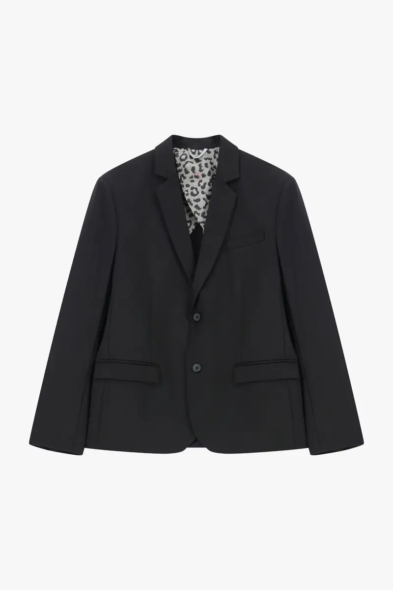 Blazer a bottoni singoli dal sapore classico Nero