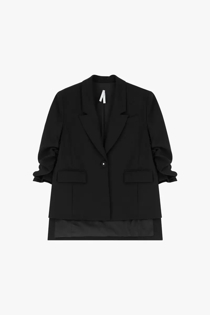 Blazer con bottoni e tasche Nero