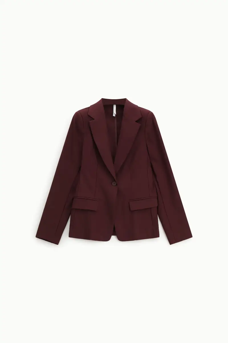 Blazer monopetto con tasche a filetto Amarone