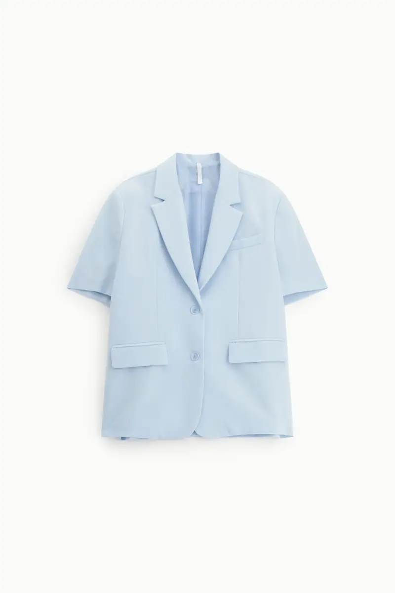 Blazer monopetto maniche corte con tasche a patta Sky