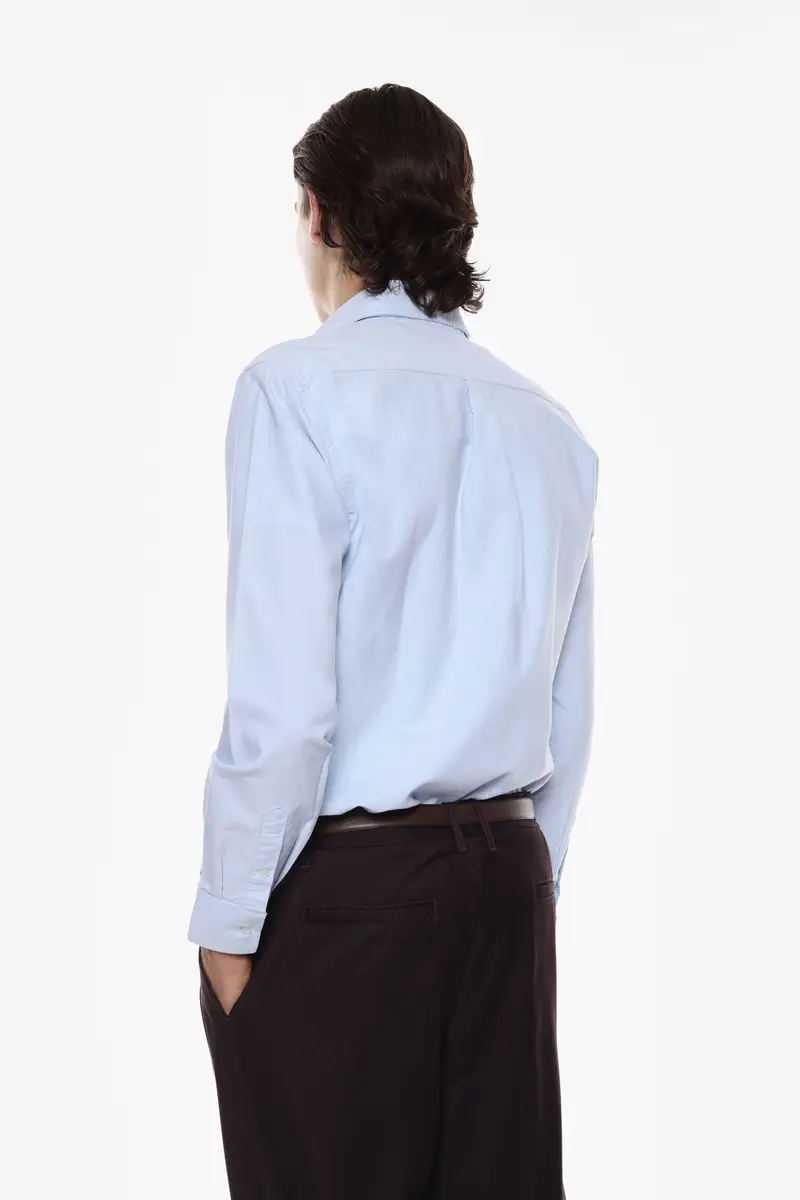 Camicia classica a maniche lunghe Azzurro miniatura 2