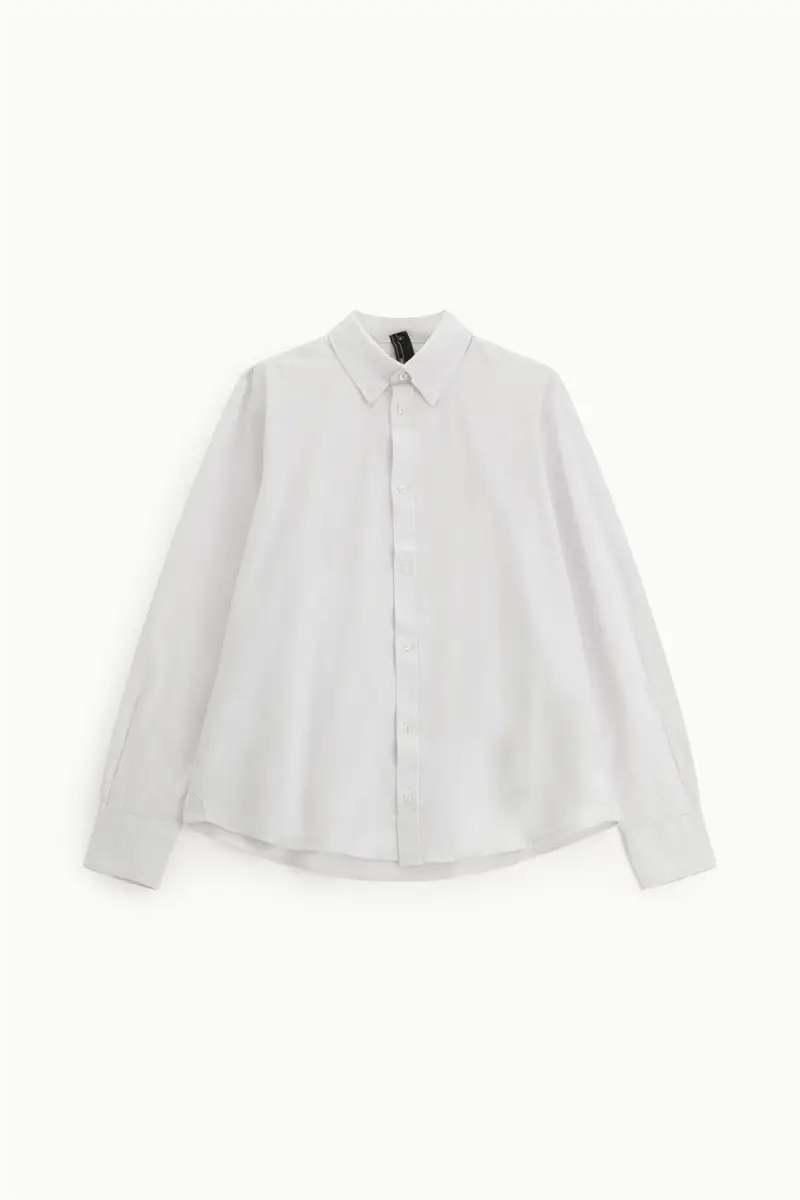 Camicia classica a maniche lunghe Bianco