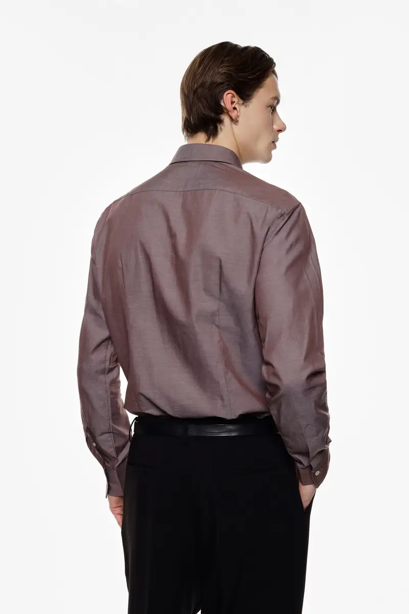 Camicia classica collo classico manica lunga Moro miniatura 3