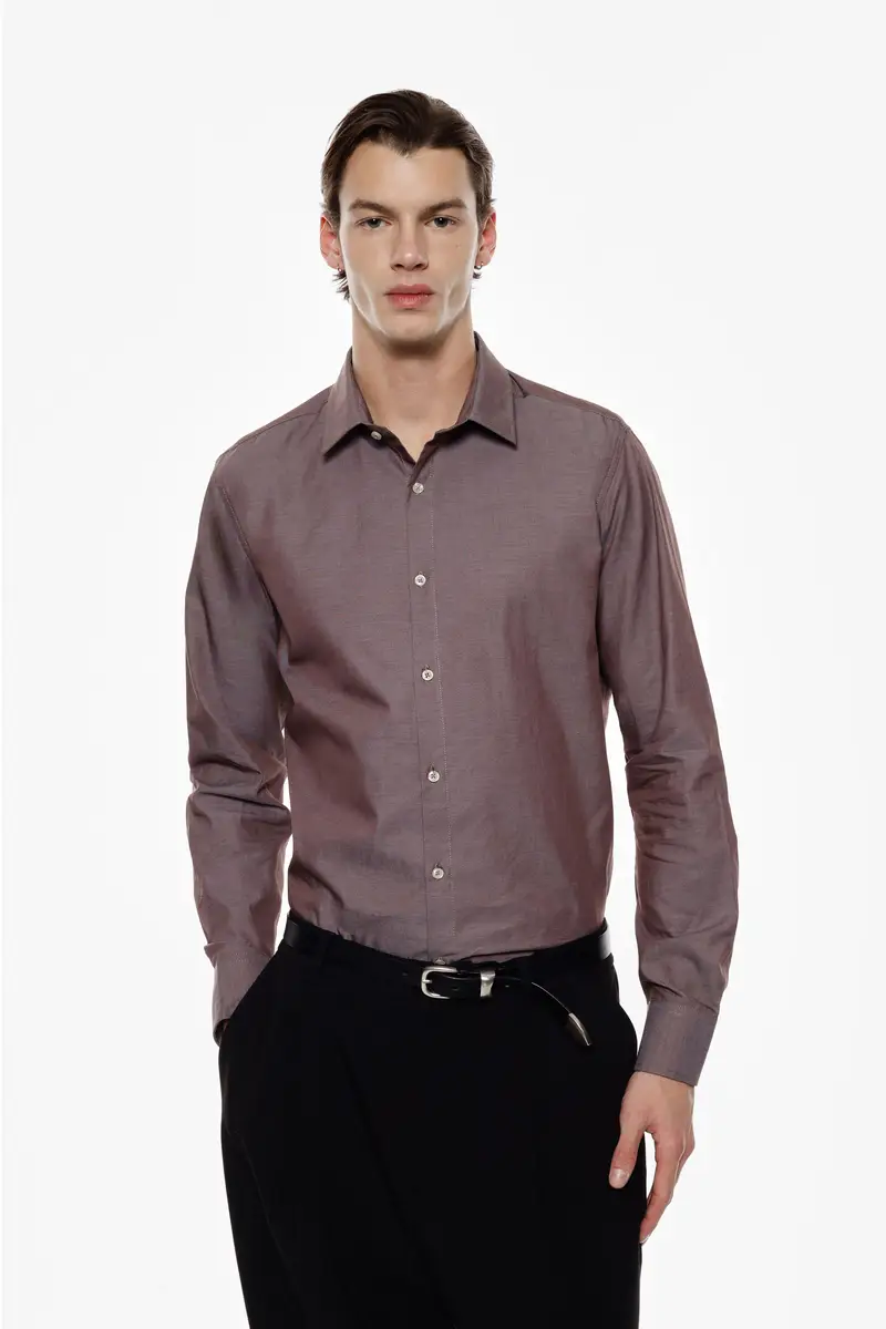 Camicia classica collo classico manica lunga Moro