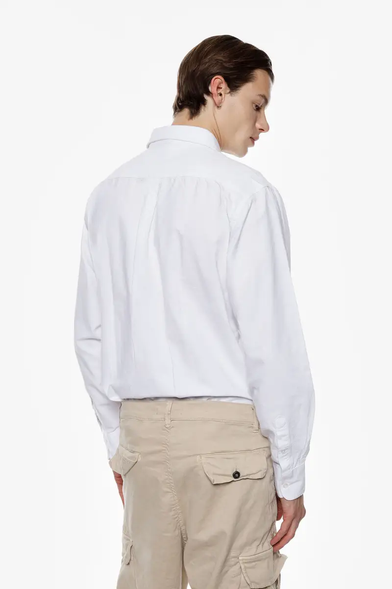 Camicia classica collo classico maniche lunghe Bianco miniatura 2