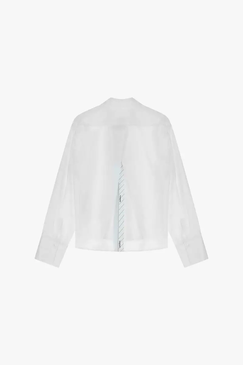 Camicia classica con dettaglio sul retro Bianco miniatura 4