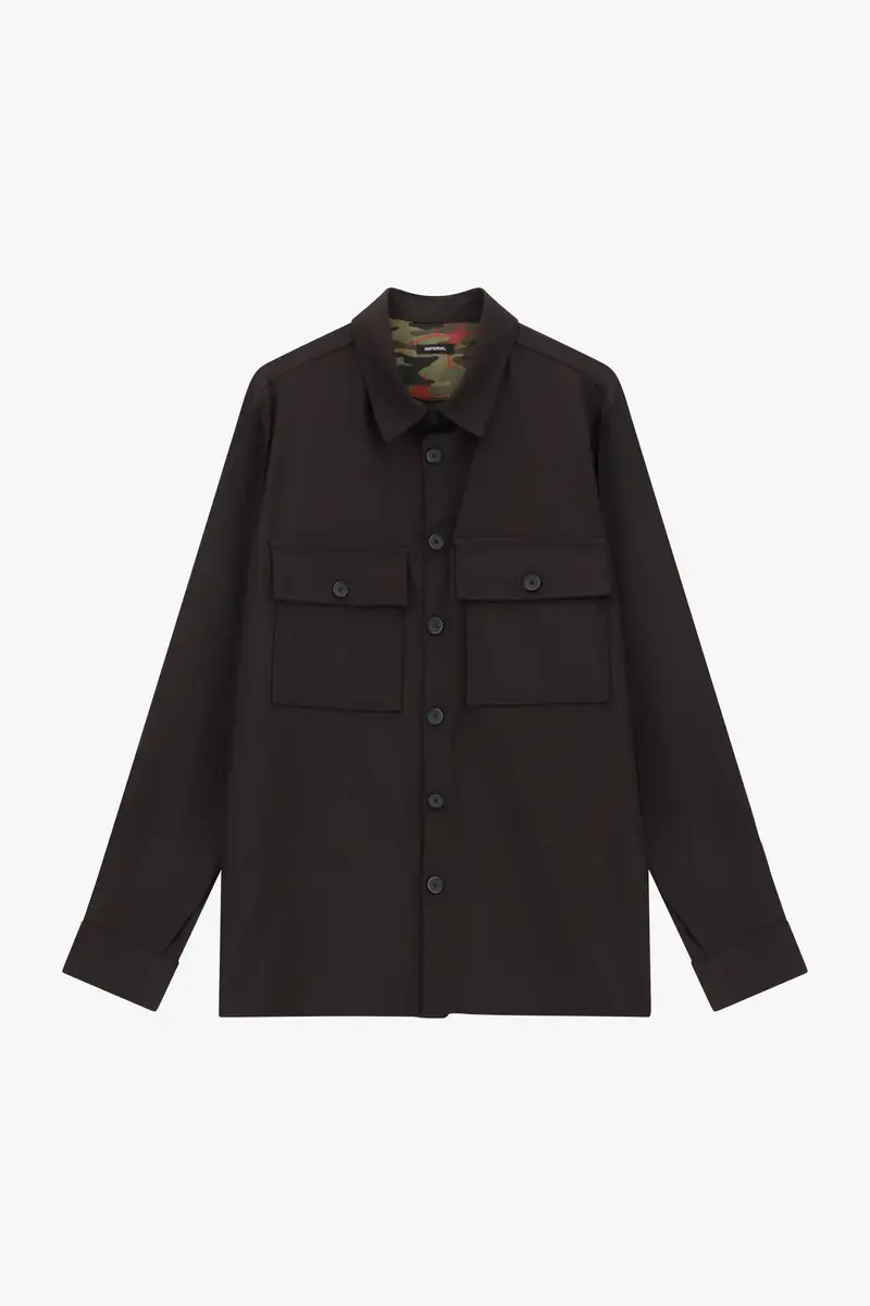 Camicia classica con tasche sul petto Moro