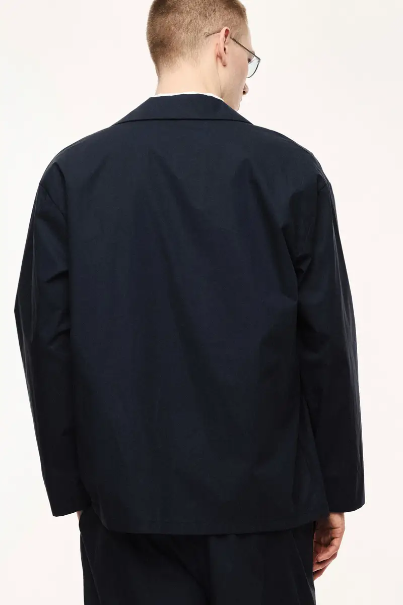 Camicia classica regular fit con tasche frontali Blu miniatura 3