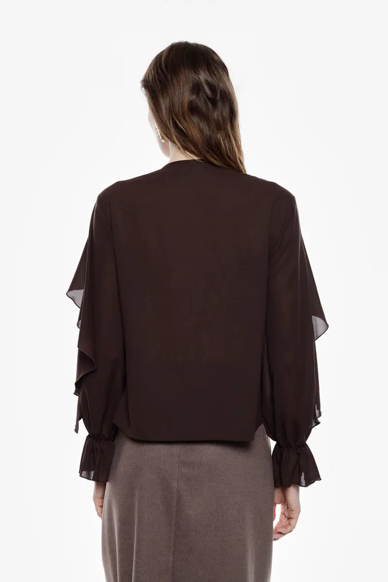 Camicia con rouches e chiusura gioiello Moro miniatura 3