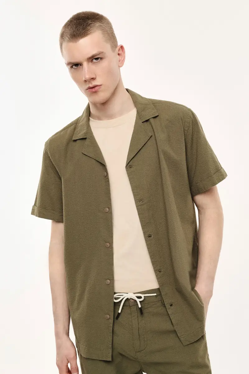 Camicia manica corta con colletto classico Army miniatura 2