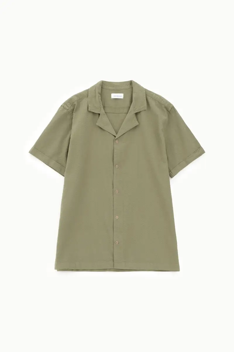 Camicia manica corta con colletto classico Army