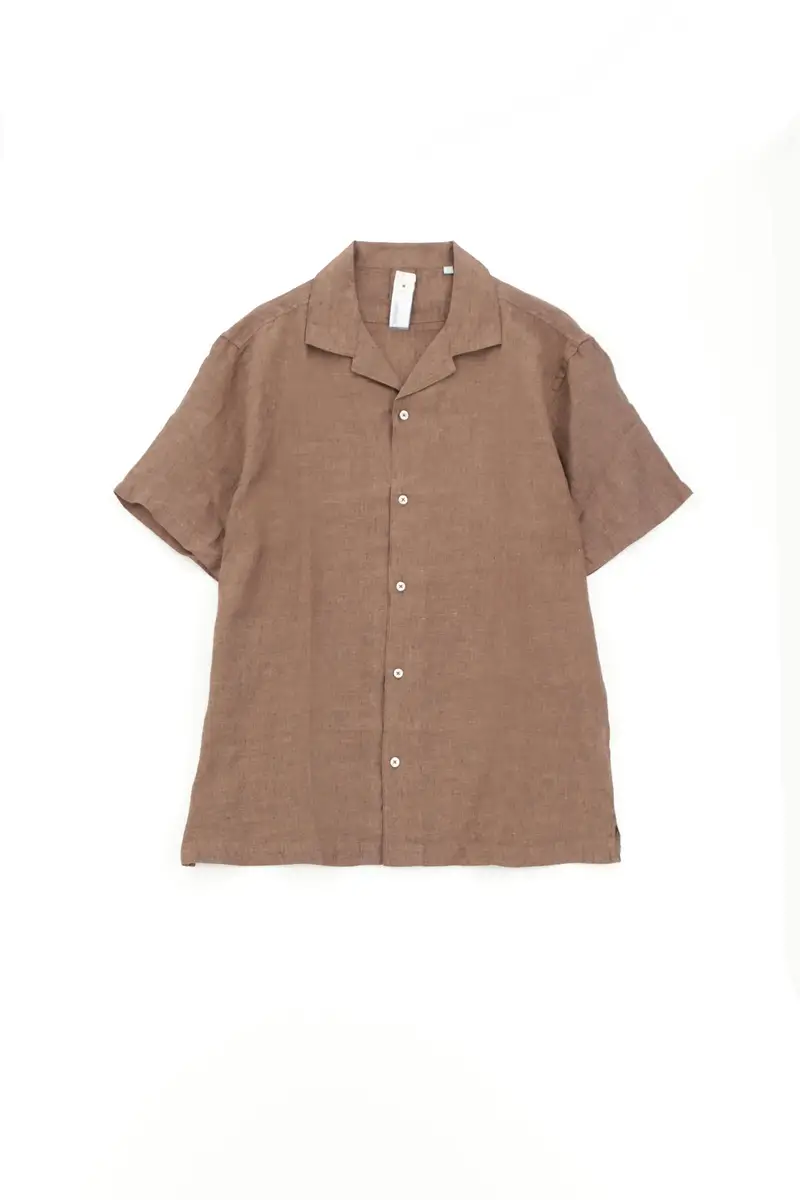 Camicia manica corta con colletto classico Moro