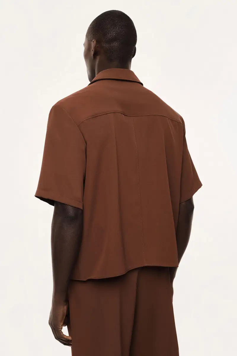 Camicia manica corta con taschino frontale Nutella miniatura 3