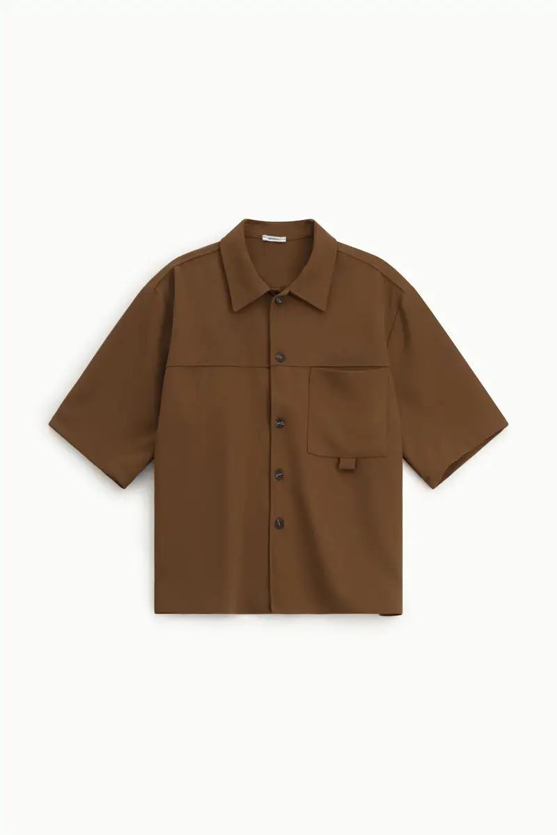 Camicia manica corta con taschino frontale Nutella