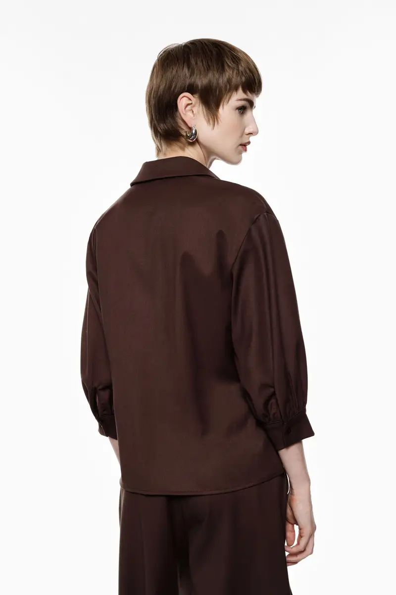 Camicia regular fit con colletto classico e taschino Moro miniatura 3