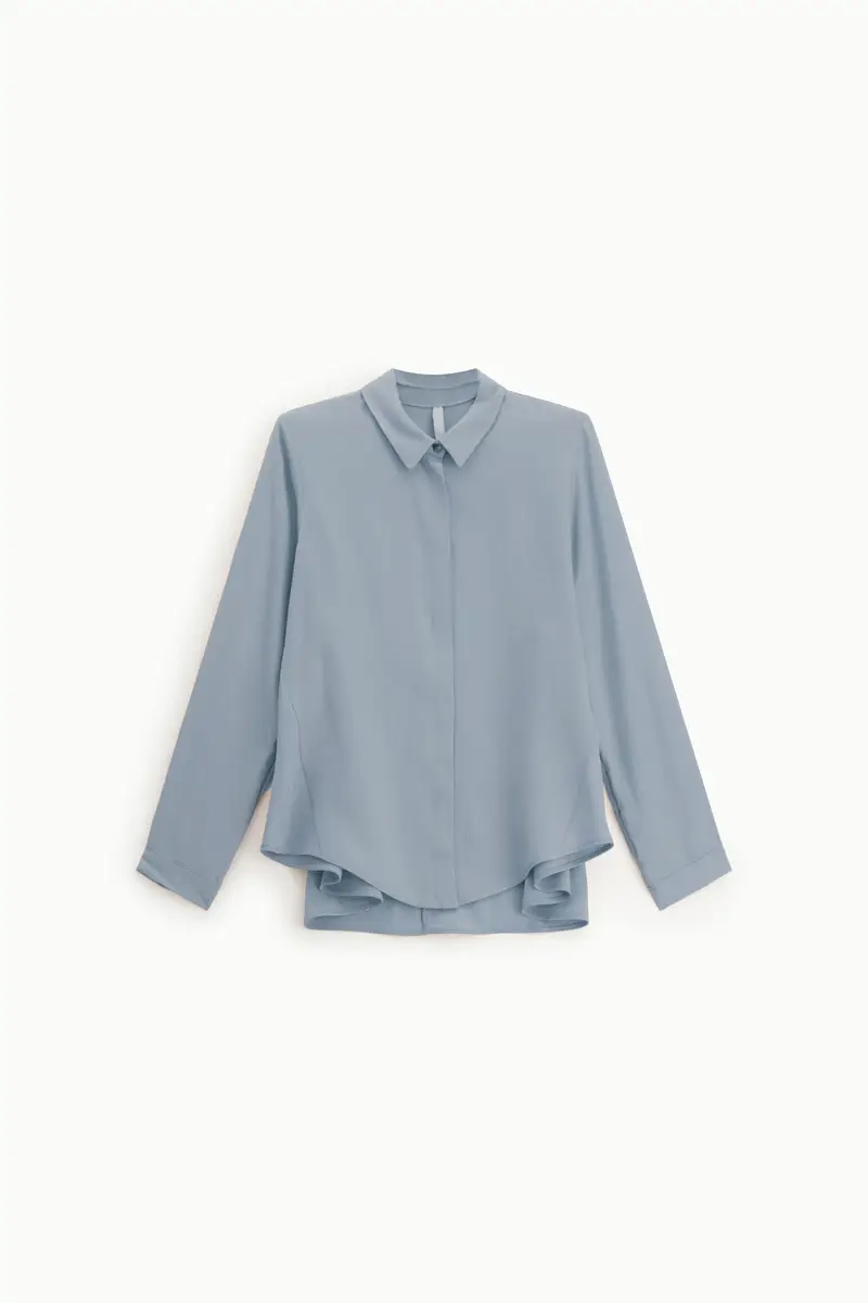 Camicia regular fit con collo classico Avio