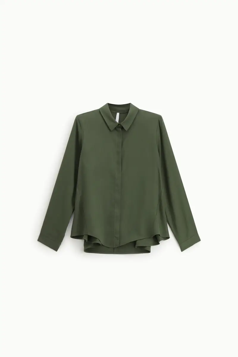 Camicia regular fit con collo classico Militare