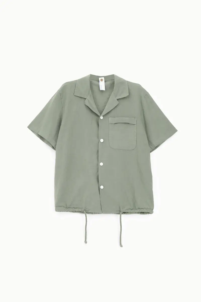 Camicia regular-fit con taschino e coulisse Army