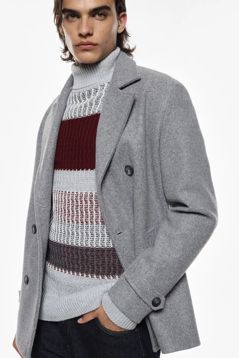 Cappotto con chiusura doppio petto Grigio medio
