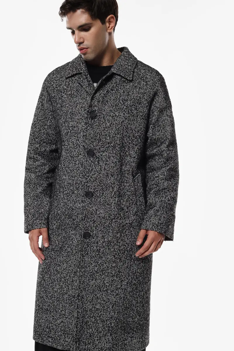 Cappotto lungo con bottoni Bianco miniatura 4