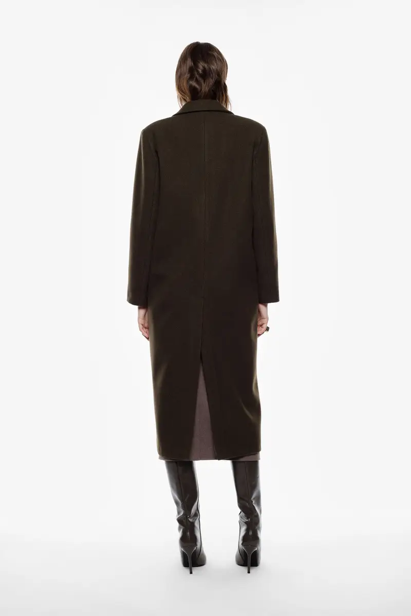 Cappotto lungo monopetto con tasche a patta Loden miniatura 3