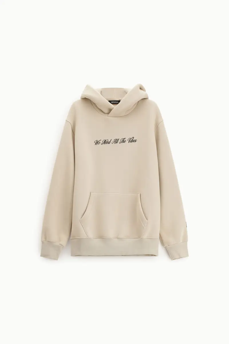 Felpa con cappuccio e stampa Sabbia