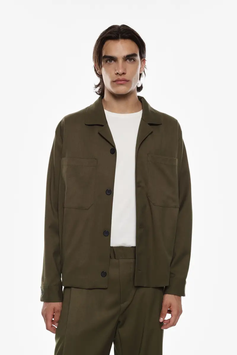 Giacca camicia con bottoni Army miniatura 2